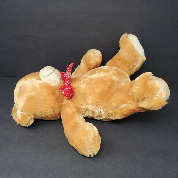 Dan Dee Teddy Bear 13" Plush Stuffed Animal Brown Valentine's Day Red Hearts - Picture 2 of 8
